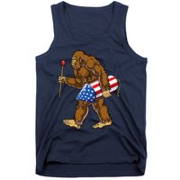 Bigfoot Fireworks 4th Of July Funny Boys Men Sasquatch Lover Tank Top