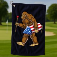 Bigfoot Fireworks 4th Of July Funny Boys Men Sasquatch Lover Golf Towel