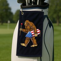 Bigfoot Fireworks 4th Of July Funny Boys Men Sasquatch Lover Golf Towel