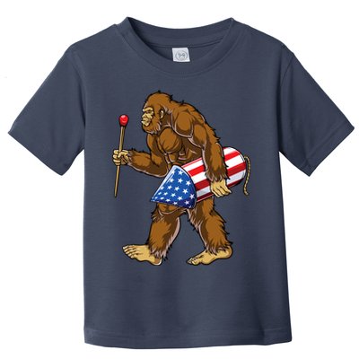 Bigfoot Fireworks 4th Of July Funny Boys Men Sasquatch Lover Toddler T-Shirt