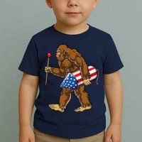 Bigfoot Fireworks 4th Of July Funny Boys Men Sasquatch Lover Toddler T-Shirt