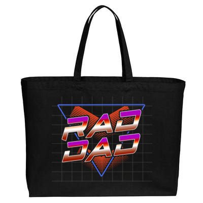 Best Father 80S Rad Dad FatherS Day Must Have Cute Gift Cotton Canvas Jumbo Tote