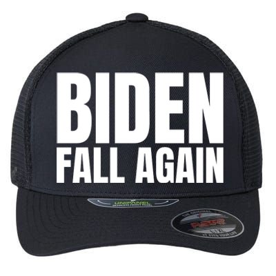 Biden Fall Again Funny Joe Biden Flexfit Unipanel Trucker Cap