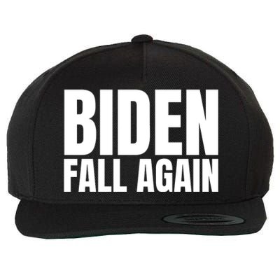 Biden Fall Again Funny Joe Biden Wool Snapback Cap