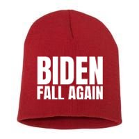 Biden Fall Again Funny Joe Biden Short Acrylic Beanie