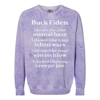 Buck Fiden Anti Biden Colorblast Crewneck Sweatshirt