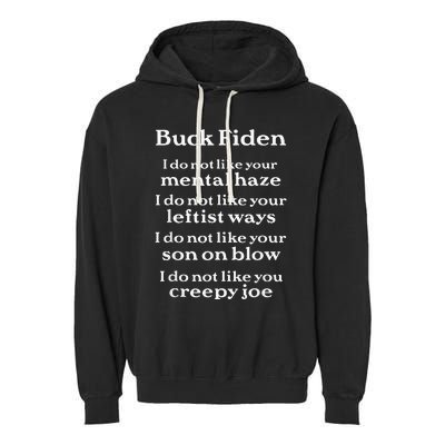 Buck Fiden Anti Biden Garment-Dyed Fleece Hoodie