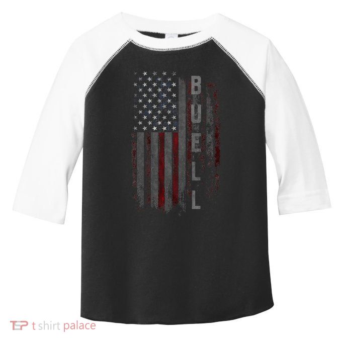 Buell Family American Flag Toddler Fine Jersey T-Shirt