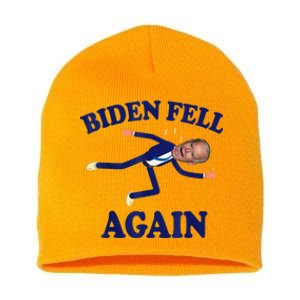 Biden Fell Again Funny Joe Biden Short Acrylic Beanie