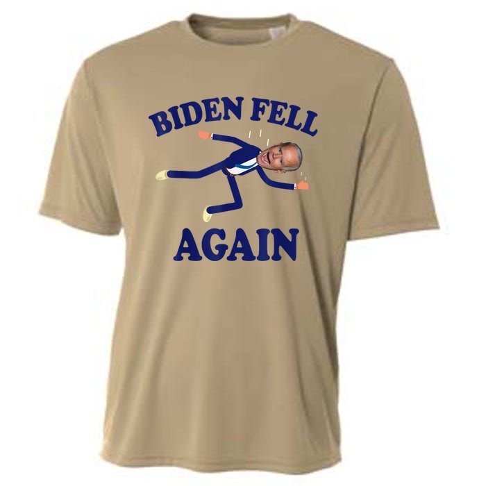 Biden Fell Again Funny Joe Biden Cooling Performance Crew T-Shirt