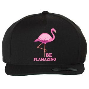 Be Flamazing Amazing Flamingo Design For Wo And Girl Wool Snapback Cap