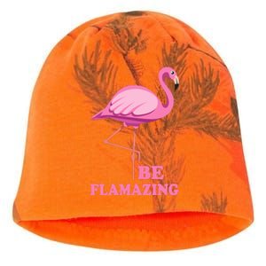 Be Flamazing Amazing Flamingo Design For Wo And Girl Kati - Camo Knit Beanie