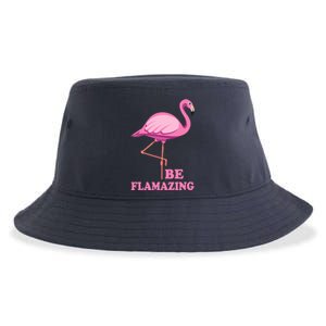 Be Flamazing Amazing Flamingo Design For Wo And Girl Sustainable Bucket Hat