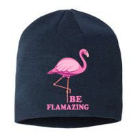 Be Flamazing Amazing Flamingo Design For Wo And Girl Sustainable Beanie