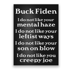 Buck Fiden Anti Biden Poster