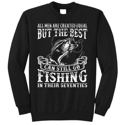 Birthday Fishing All Equal Fishing In The Seventies Sweatshirt