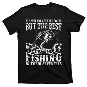 Birthday Fishing All Equal Fishing In The Seventies T-Shirt