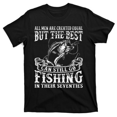 Birthday Fishing All Equal Fishing In The Seventies T-Shirt