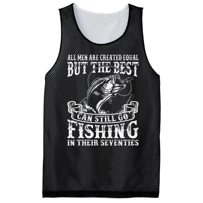 Birthday Fishing All Equal Fishing In The Seventies Mesh Reversible Basketball Jersey Tank