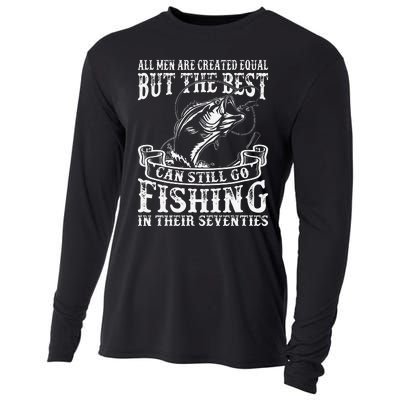 Birthday Fishing All Equal Fishing In The Seventies Cooling Performance Long Sleeve Crew