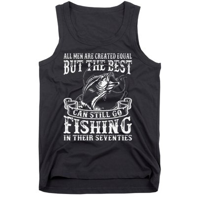 Birthday Fishing All Equal Fishing In The Seventies Tank Top