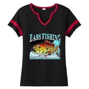 Bass Fishing All About That Bass Ladies Halftime Notch Neck Tee