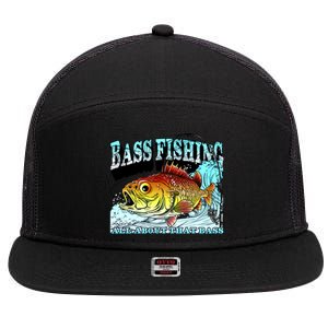 Bass Fishing All About That Bass 7 Panel Mesh Trucker Snapback Hat