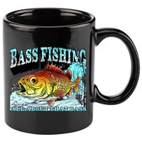 Bass Fishing All About That Bass 11oz C Handle Ceramic Mug