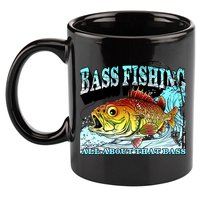 Bass Fishing All About That Bass 11oz C Handle Ceramic Mug