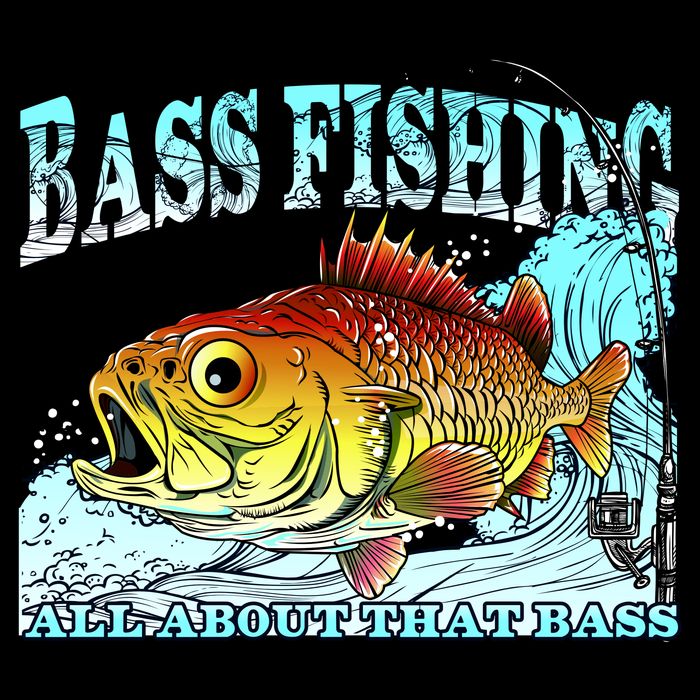 Bass Fishing All About That Bass Flatbill Hat