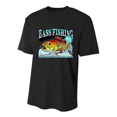 Bass Fishing All About That Bass Youth Performance Sprint T-Shirt