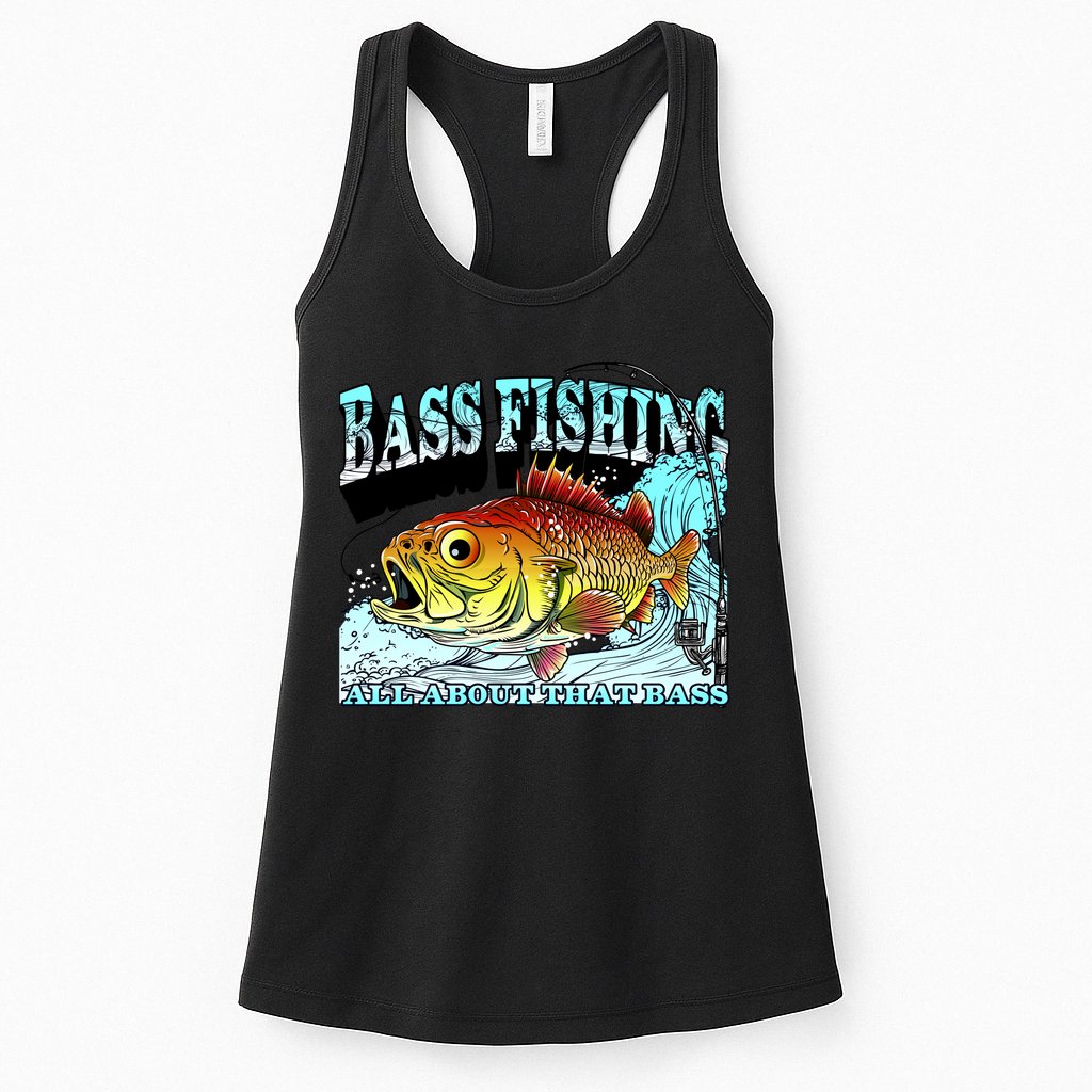 Bass Fishing All About That Bass Womens Tank Top