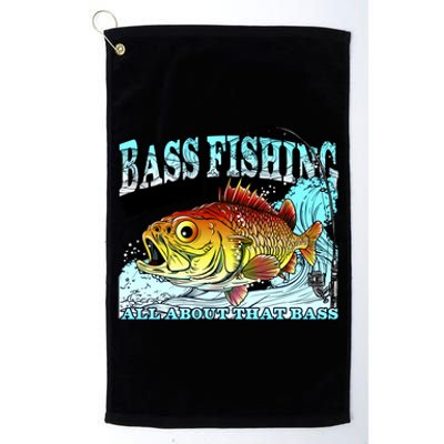 Bass Fishing All About That Bass Platinum Collection Golf Towel