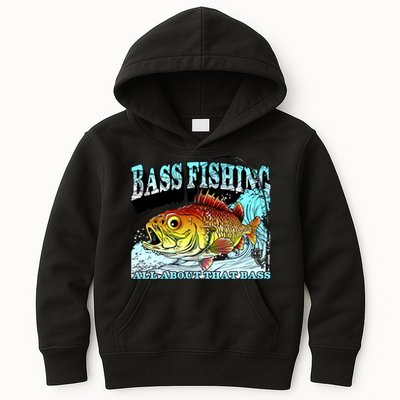 Bass Fishing All About That Bass Kids Hoodie
