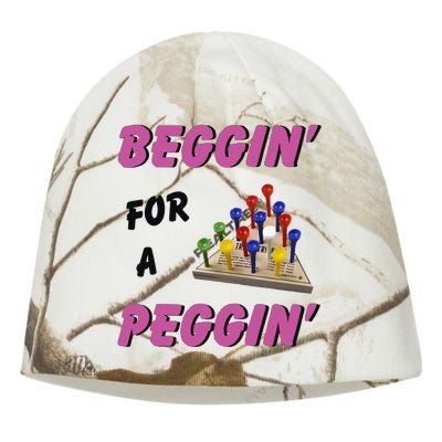 Beggin For A Peggin Funny Kati - Camo Knit Beanie