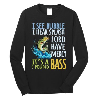 Bass Fishing Angling Sport Black Bass Fish Long Sleeve Shirt