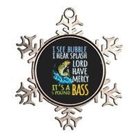 Bass Fishing Angling Sport Black Bass Fish Metallic Star Ornament