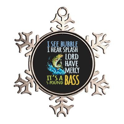 Bass Fishing Angling Sport Black Bass Fish Metallic Star Ornament