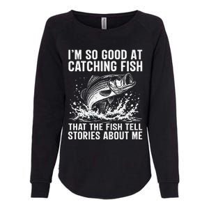 Bass Fishing Angler Funny Fisherman Catching Fish Womens California Wash Sweatshirt