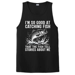 Bass Fishing Angler Funny Fisherman Catching Fish PosiCharge Competitor Tank