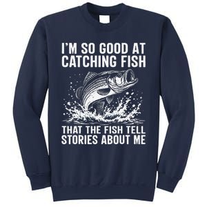 Bass Fishing Angler Funny Fisherman Catching Fish Sweatshirt