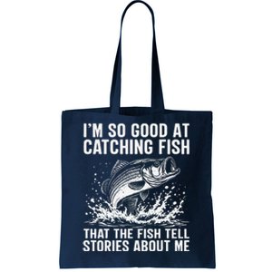 Bass Fishing Angler Funny Fisherman Catching Fish Tote Bag