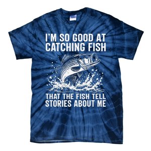 Bass Fishing Angler Funny Fisherman Catching Fish Tie-Dye T-Shirt