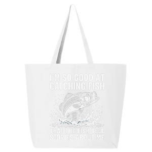 Bass Fishing Angler Funny Fisherman Catching Fish 25L Jumbo Tote