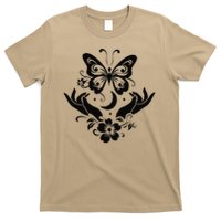 Butterfly flower and Moon Nice Graphic for everyday Comfort T-Shirt