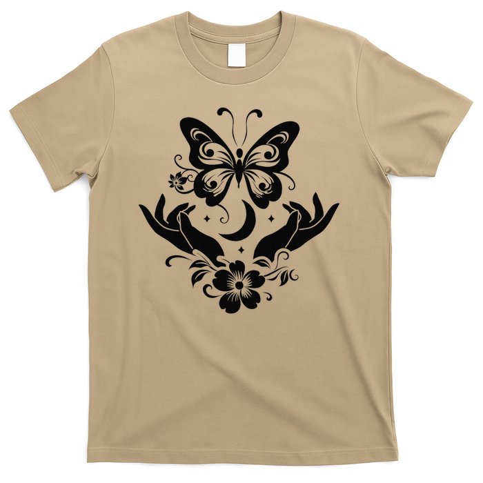 Butterfly flower and Moon Nice Graphic for everyday Comfort T-Shirt