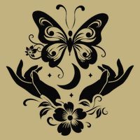 Butterfly flower and Moon Nice Graphic for everyday Comfort T-Shirt