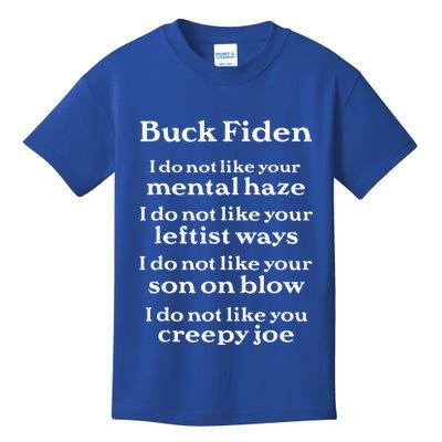 Buck Fiden Anti Biden Kids T-Shirt