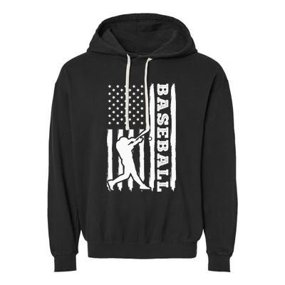 Baseball Flag America Garment-Dyed Fleece Hoodie