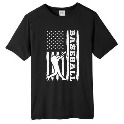 Baseball Flag America Tall Fusion ChromaSoft Performance T-Shirt